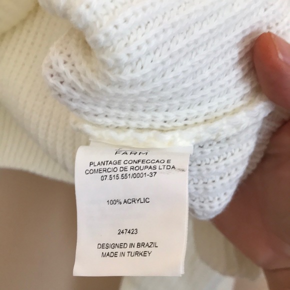 Anthro FARM Rio Tiered Ruffle Sleeve Crop Sweater - Picture 6 of 6